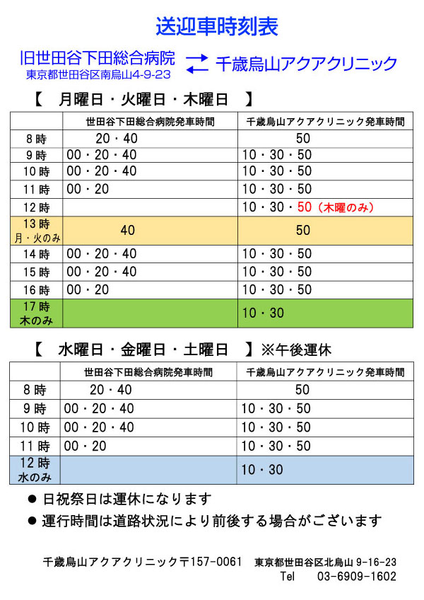 アクセス 千歳烏山アクアクリニック